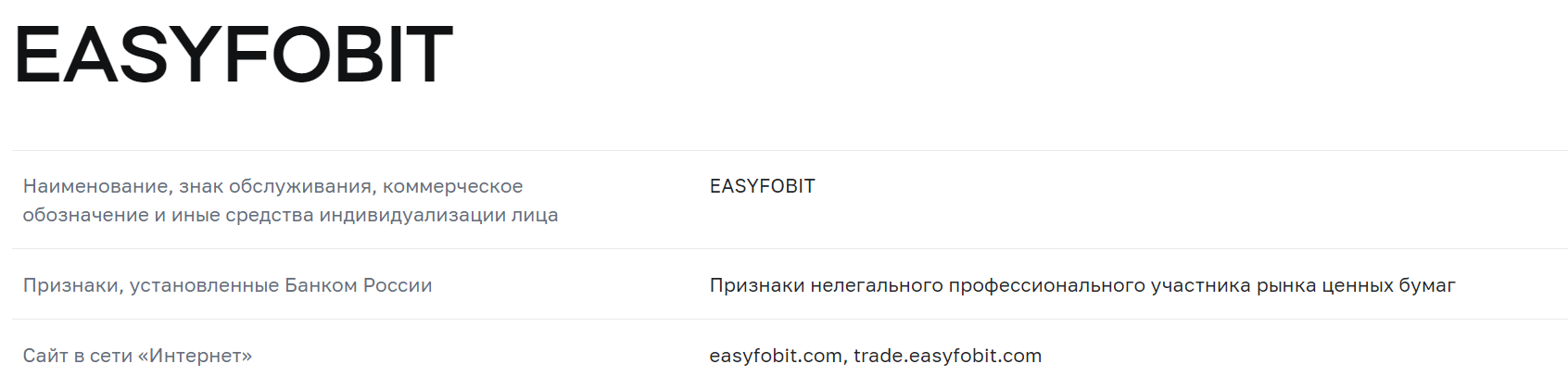 Фирма находится в «черном» списке Центробанка РФ.