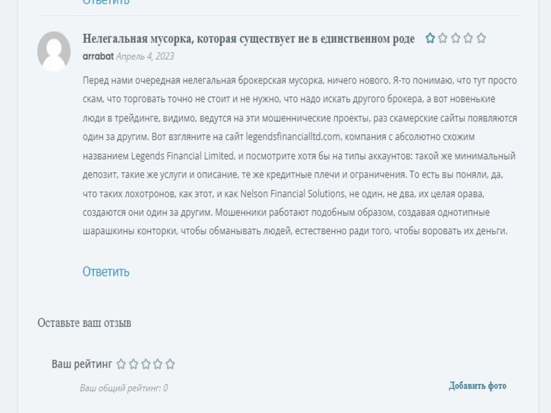 Nelson Financial Solutions 6 скрин